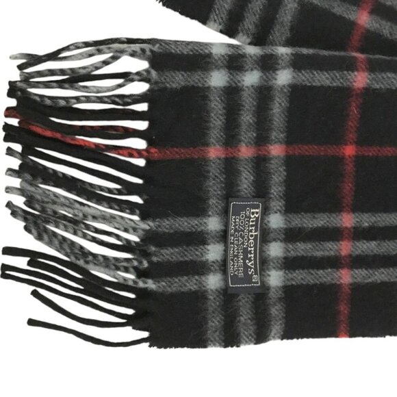 255154BH (S1) Burberry Scarf Black Silk - Picture 7 of 8